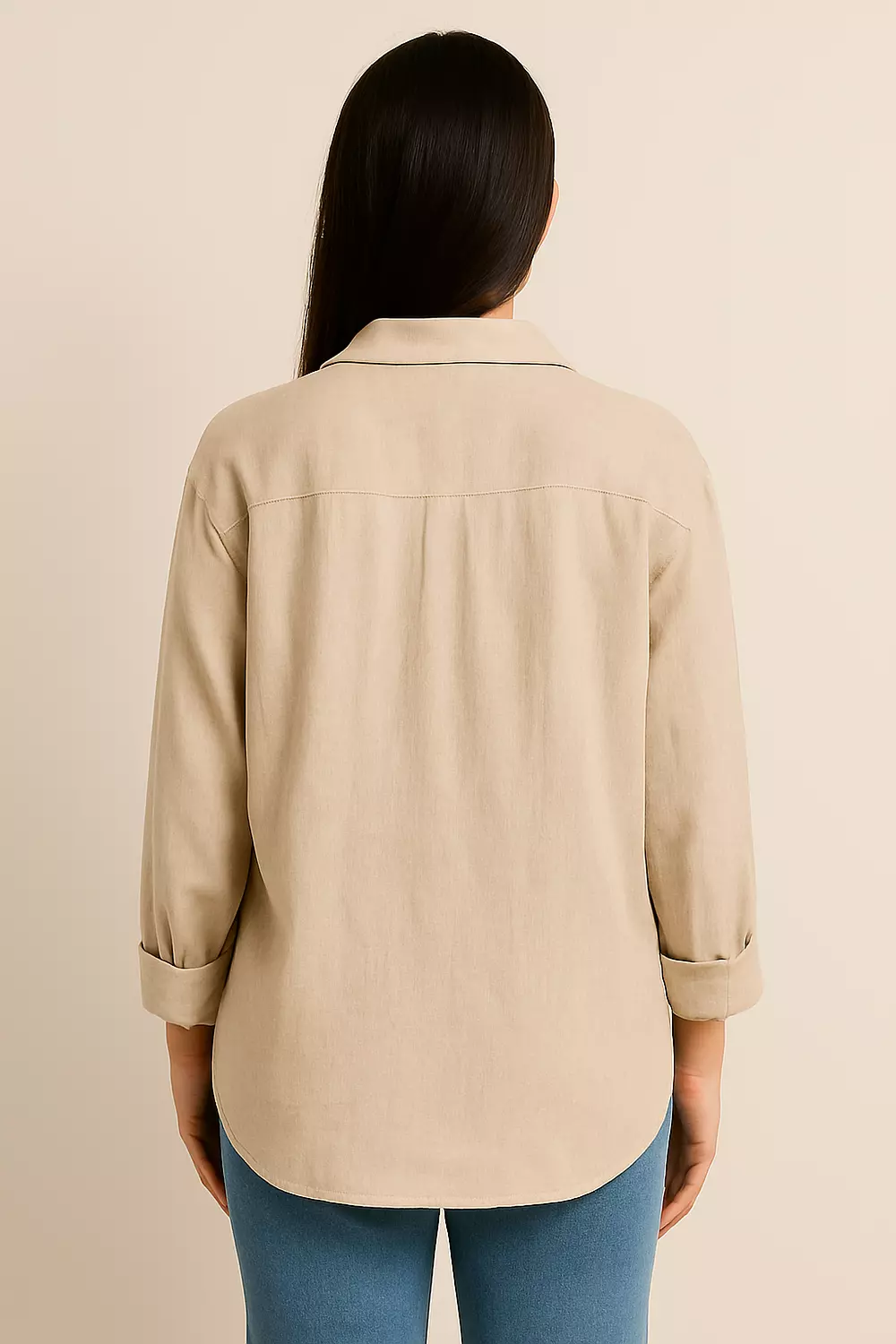 Sandstone linen shirt hover image