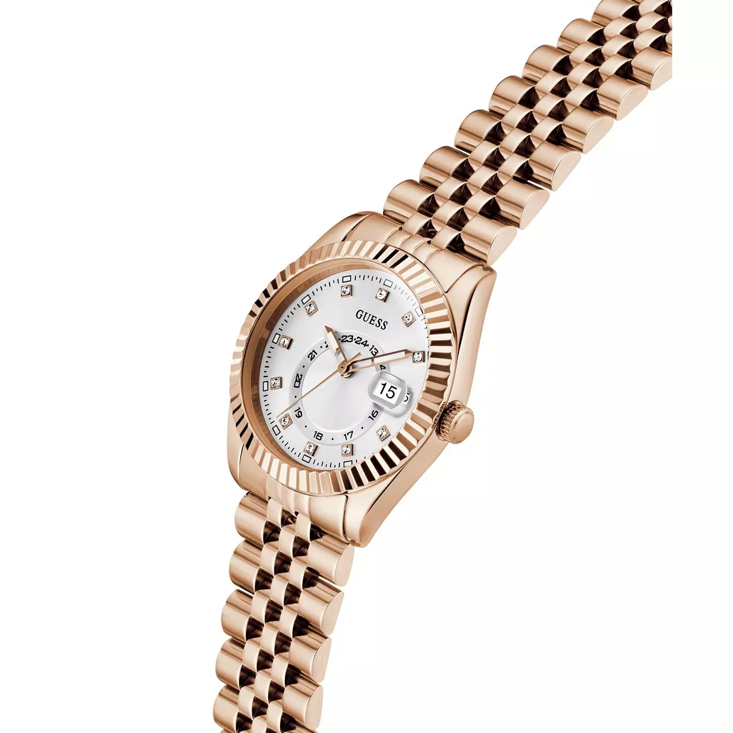 GUESS Ladies Jada Rose Gold Tone Multi-function Date Watch Rose Gold Tone Stainless Steel Bracelet GW0936L4 3