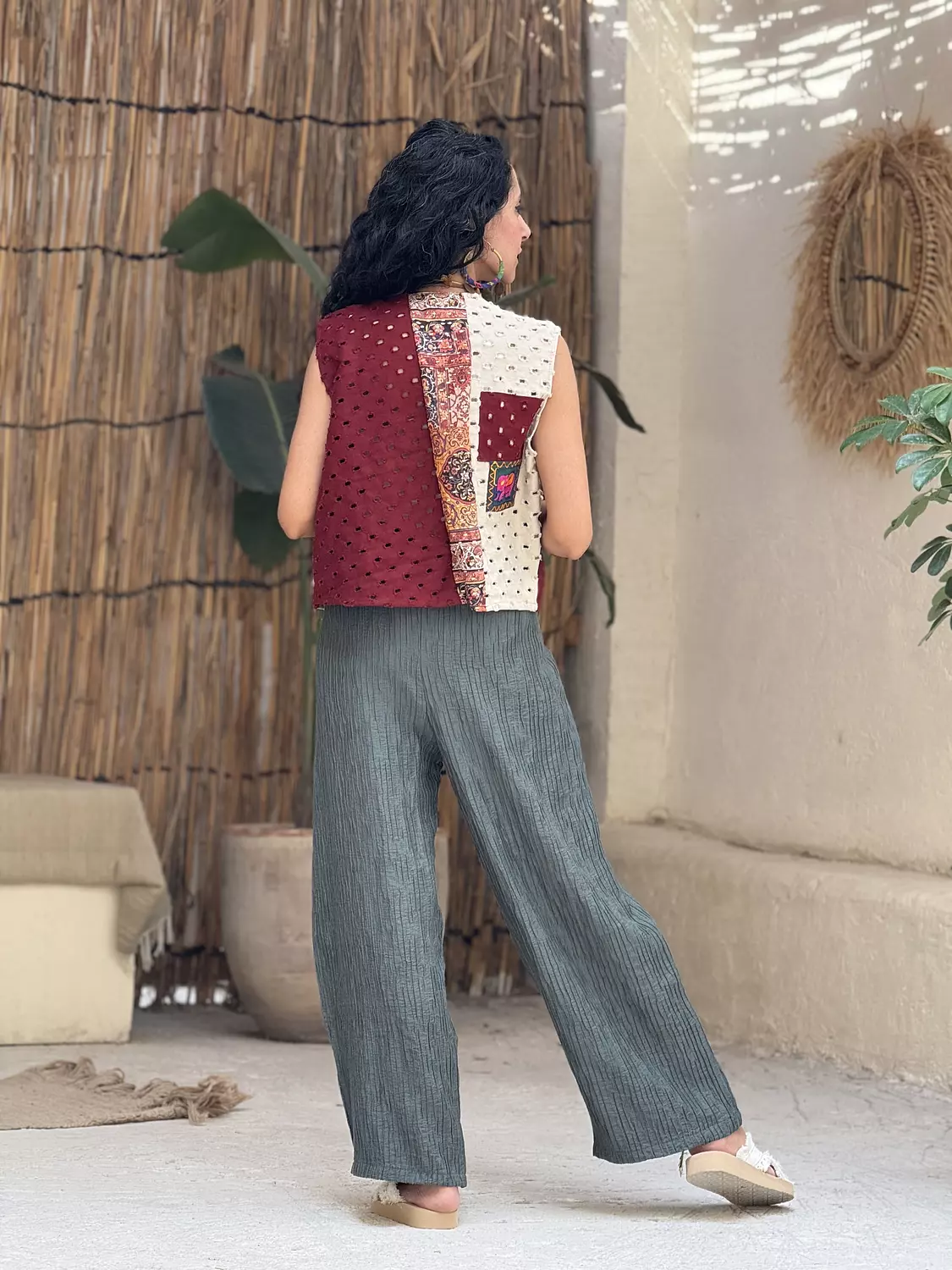 Freedom pleated pants in olive 1