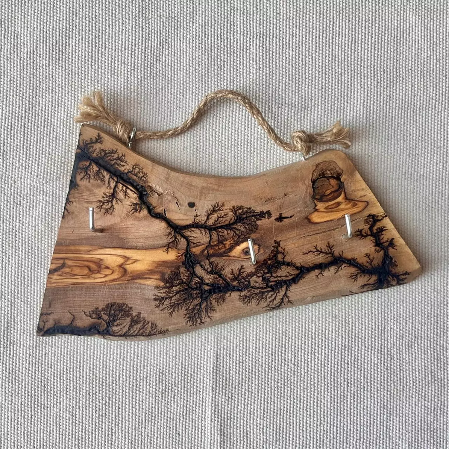Olive Wood Live Edge Key Holder hover image