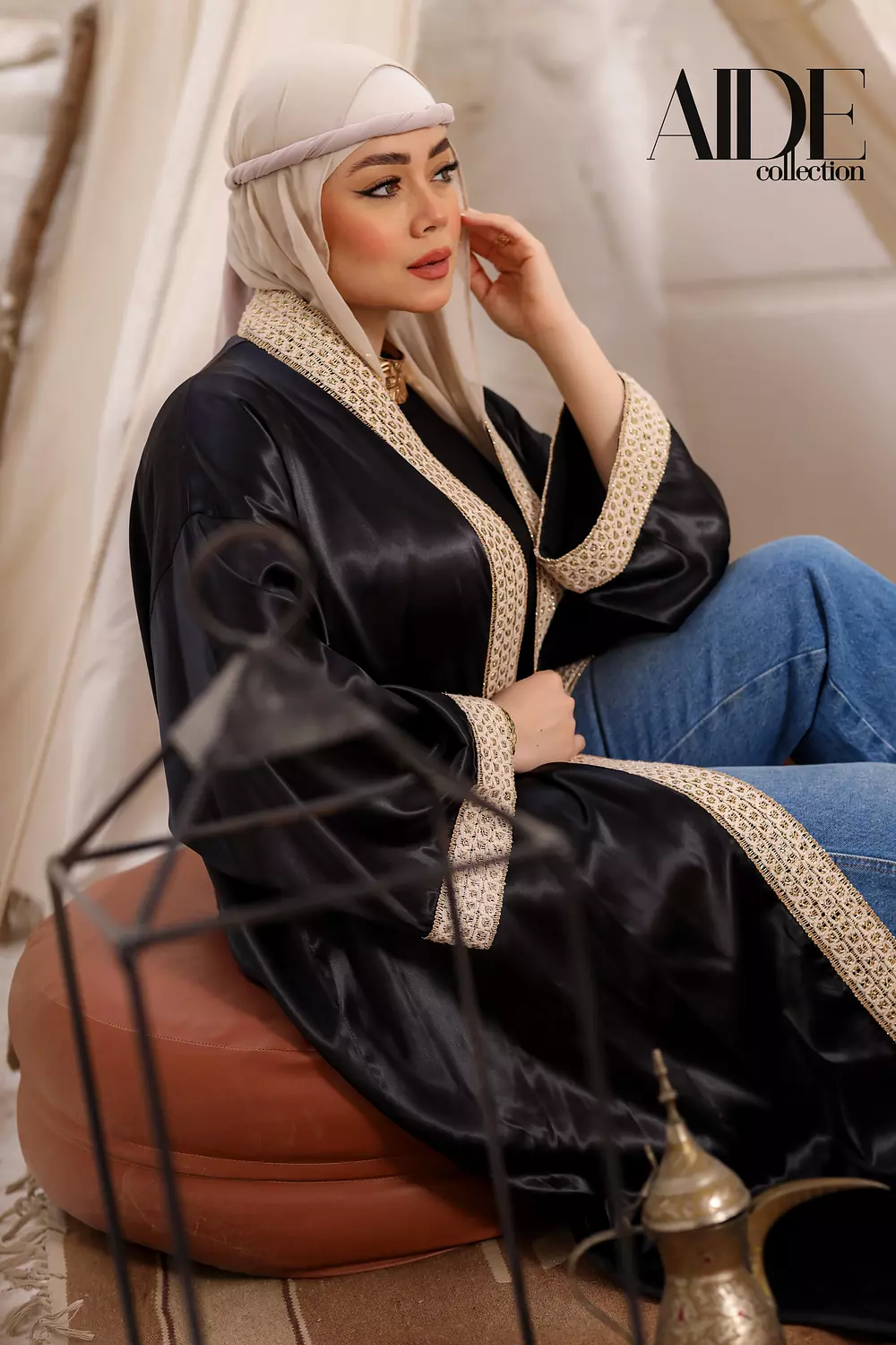 Serma cardigan satin image