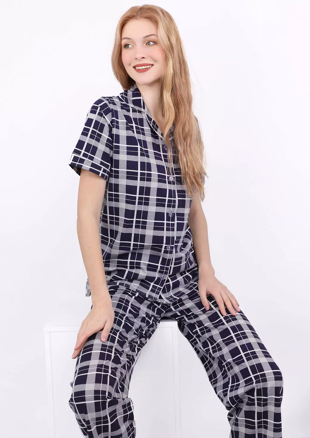 S420 COZY CLASSIC FULL-LENGTH PANTS PAJAMA SET 1