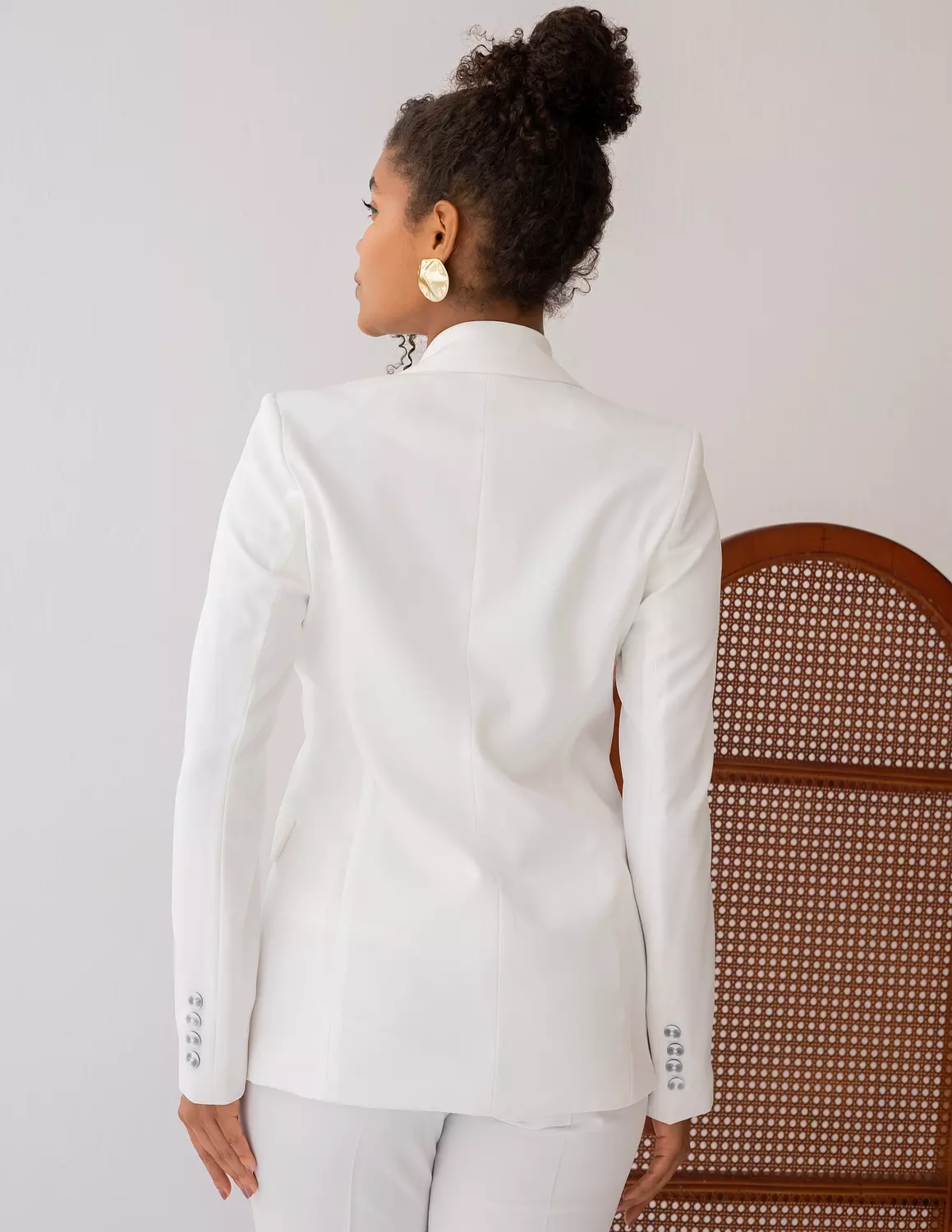 Majestic White Straight Blazer 6