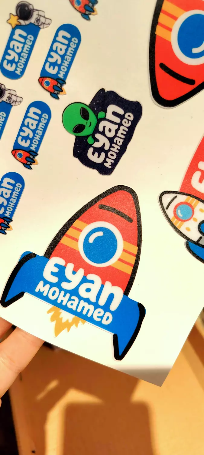 Outerspace School Labels Stickies 1