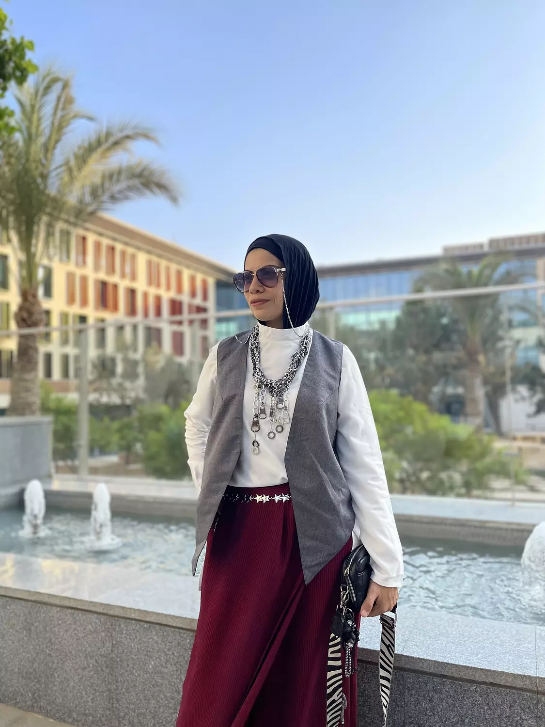 Skirt pants burgundy  image