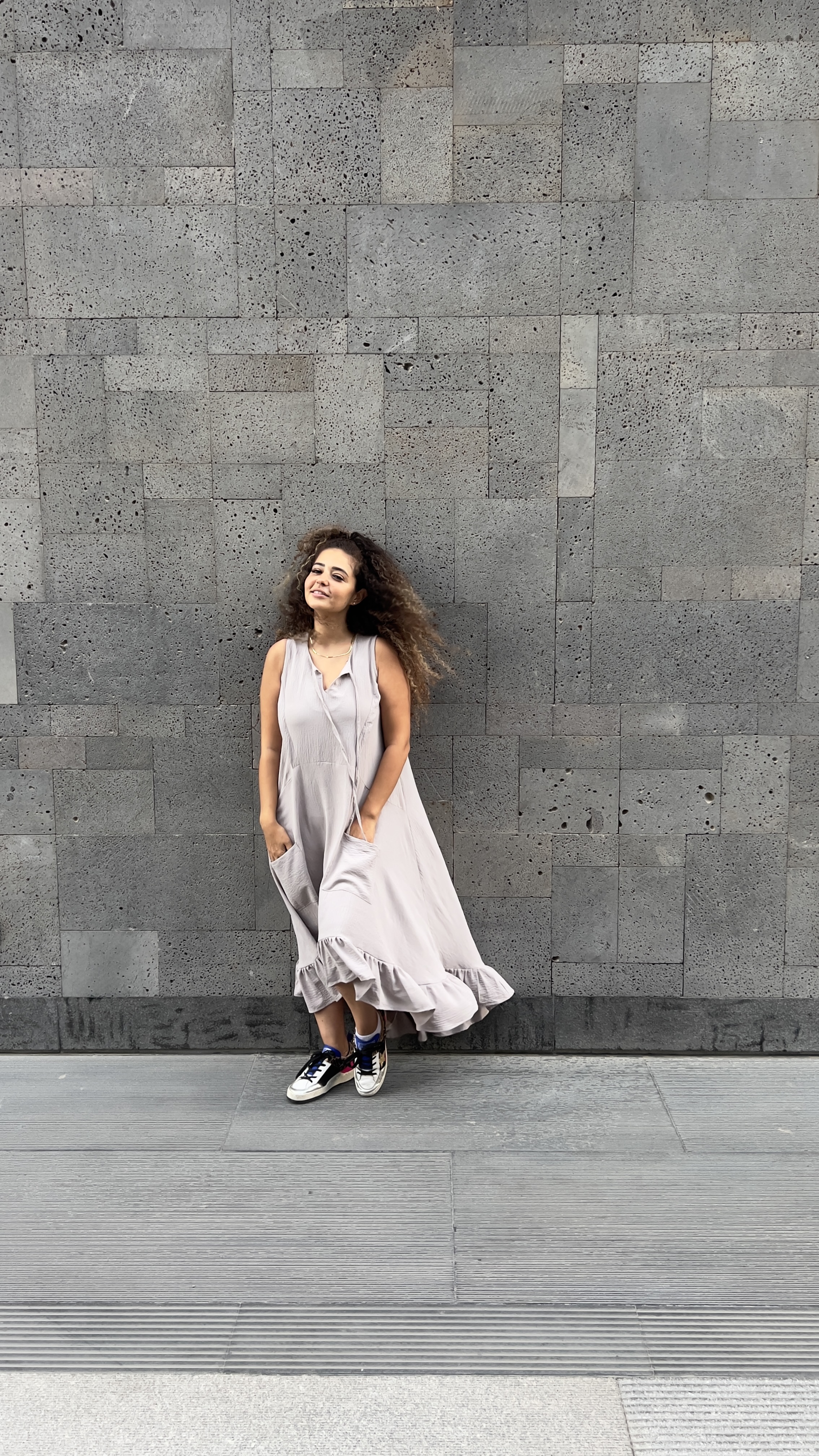 Oversized Ruffle Hem Dress  1
