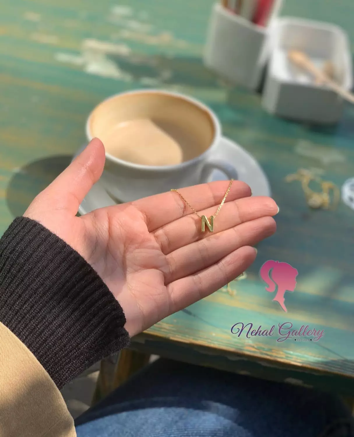 Gold copy letter necklace 2