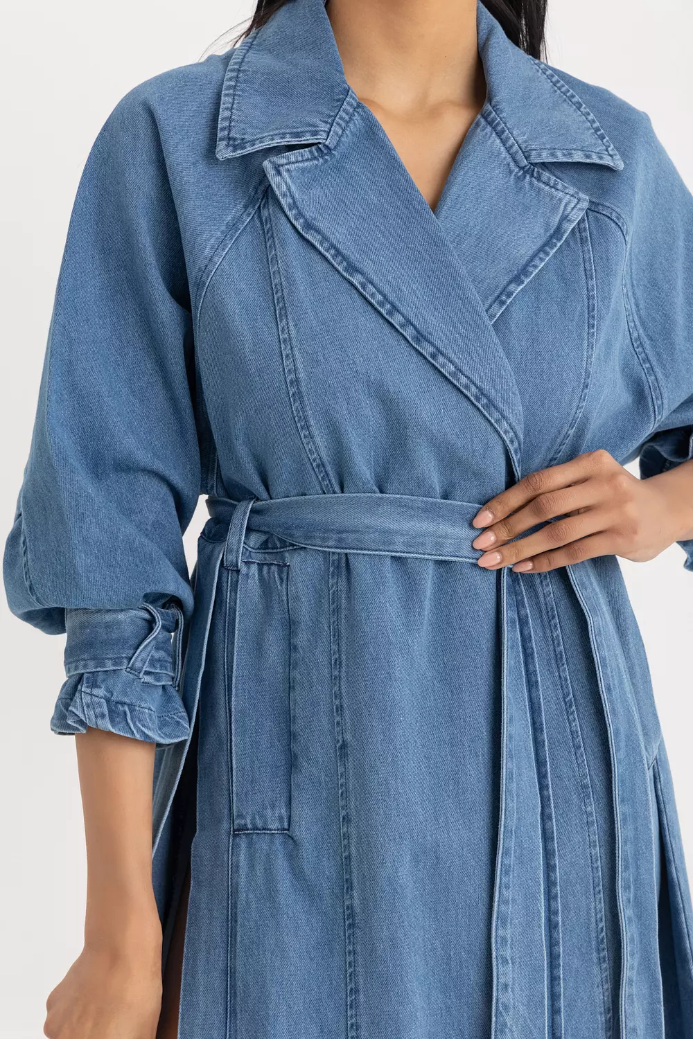 The Sophia Denim Trench Coat 16