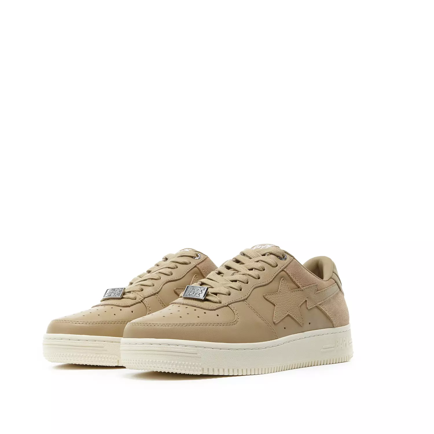 A Bathing Ape Bape Sta Low 'Suede Heel - Beige'. 2
