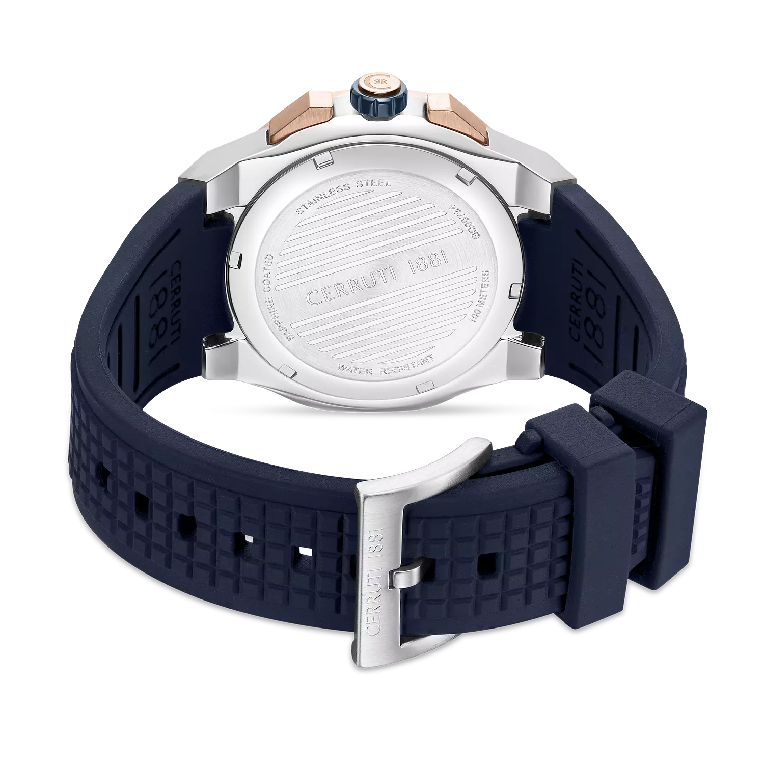 Cerruti 1881 Razzuolo Chronograph Watch for Men - Blue Dial, Blue Strap 2