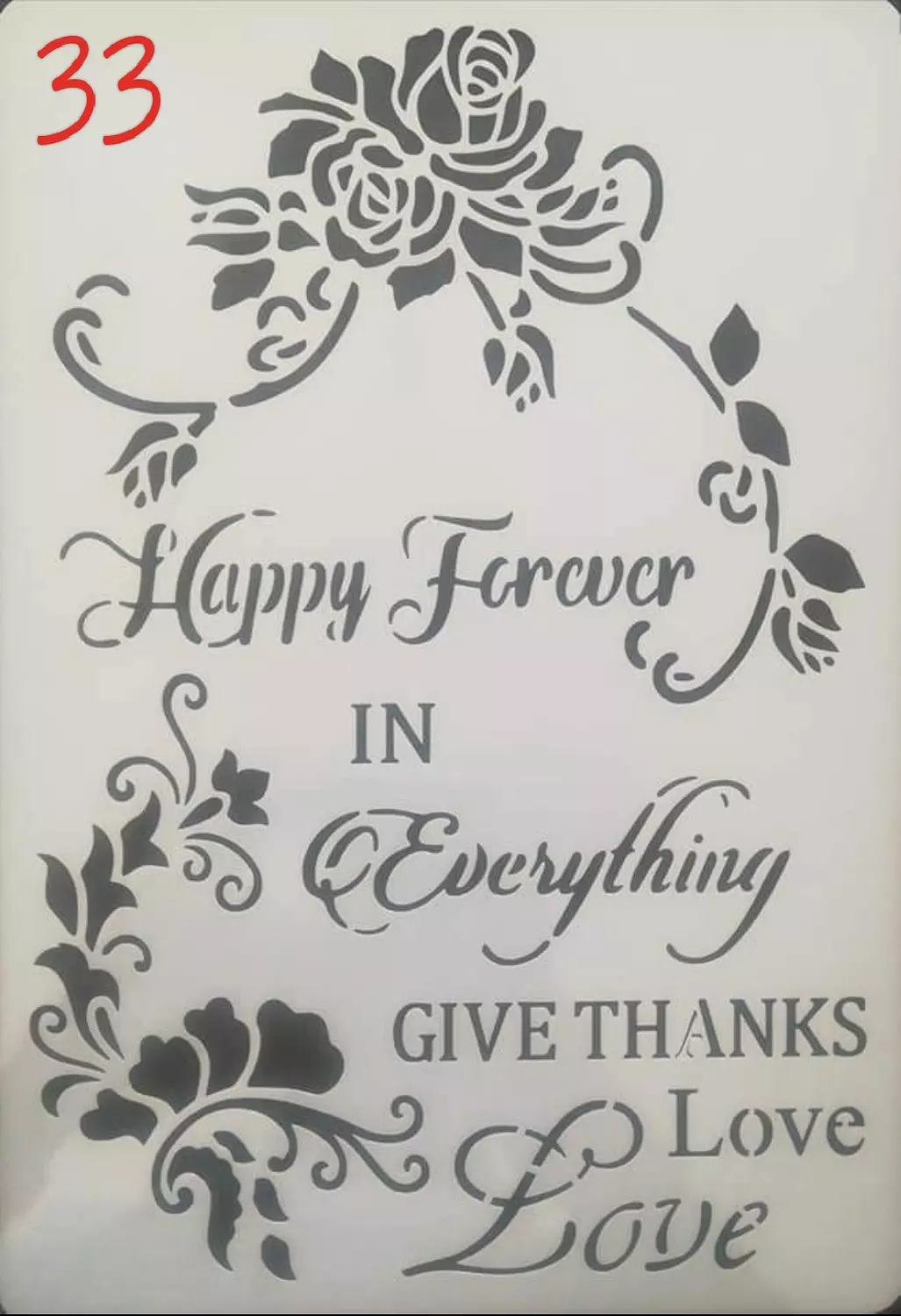 استنسل مفرغ (اشكال مختلفة) Stencils(Different forms) A4 28