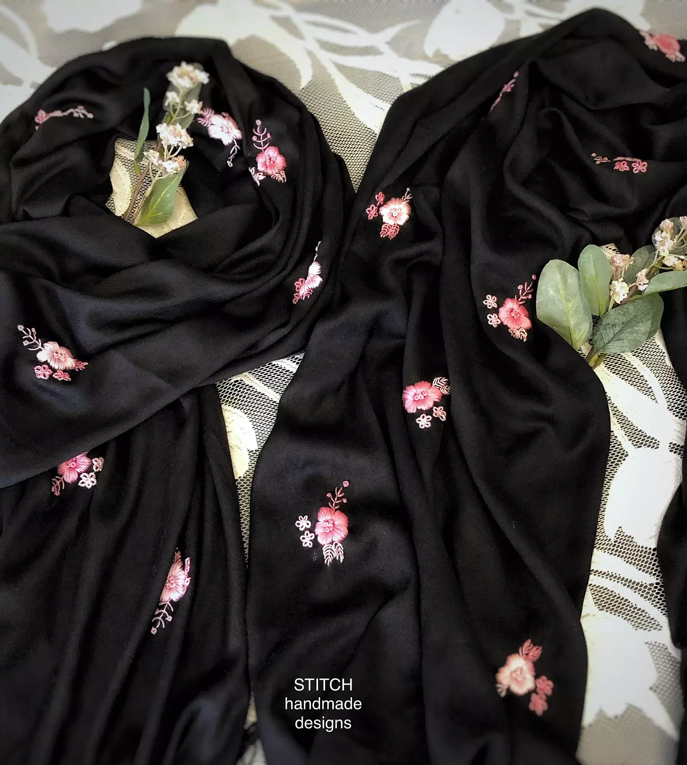 Midnight Garden  Pashmina Shawl   hover image