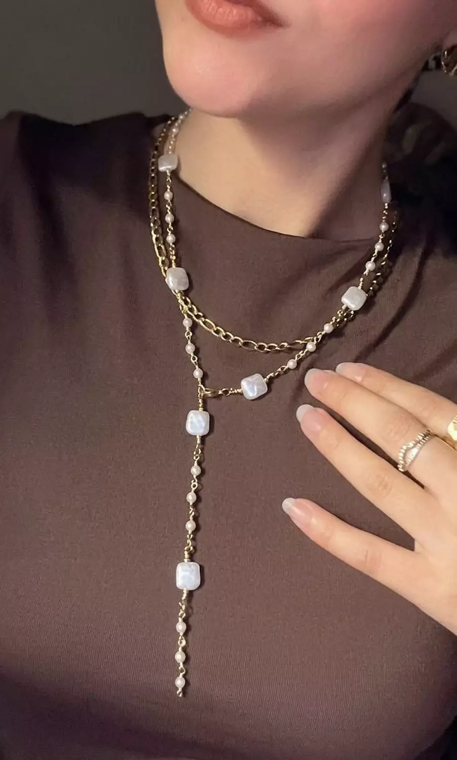 Pearly Drop Necklace  image