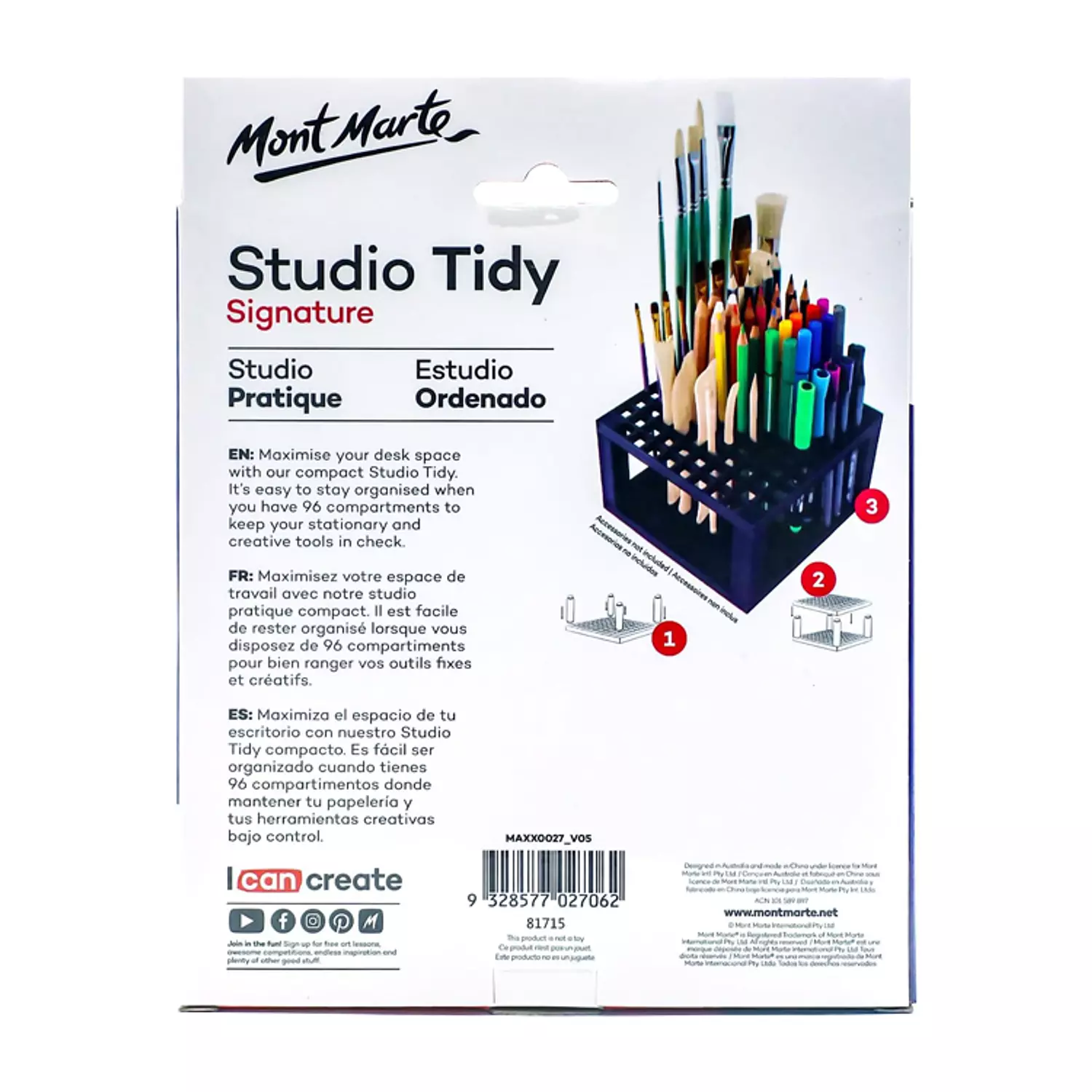 Mont Marte Studio Tidy - Brush stand 4