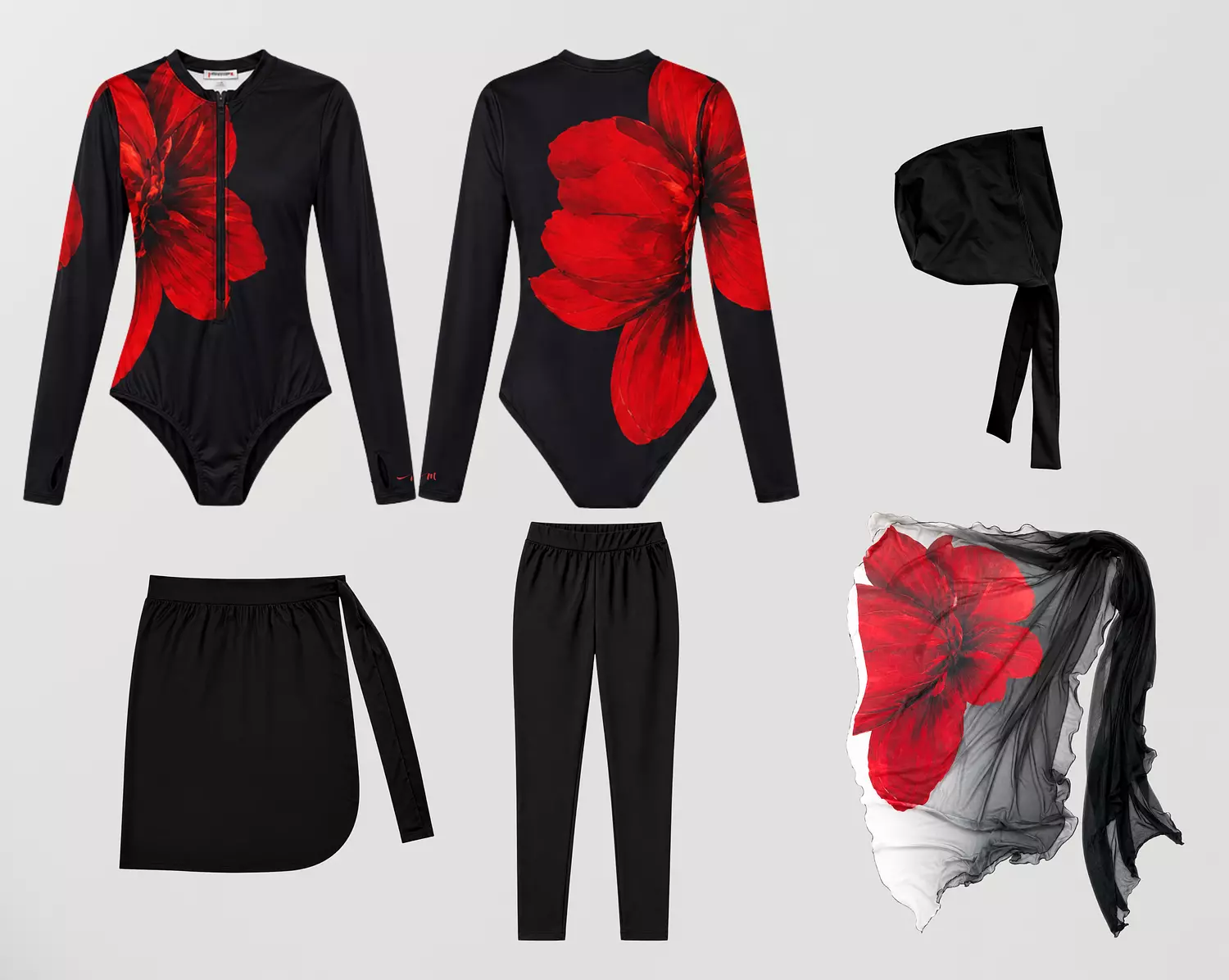 Noir Rouge burkini 14