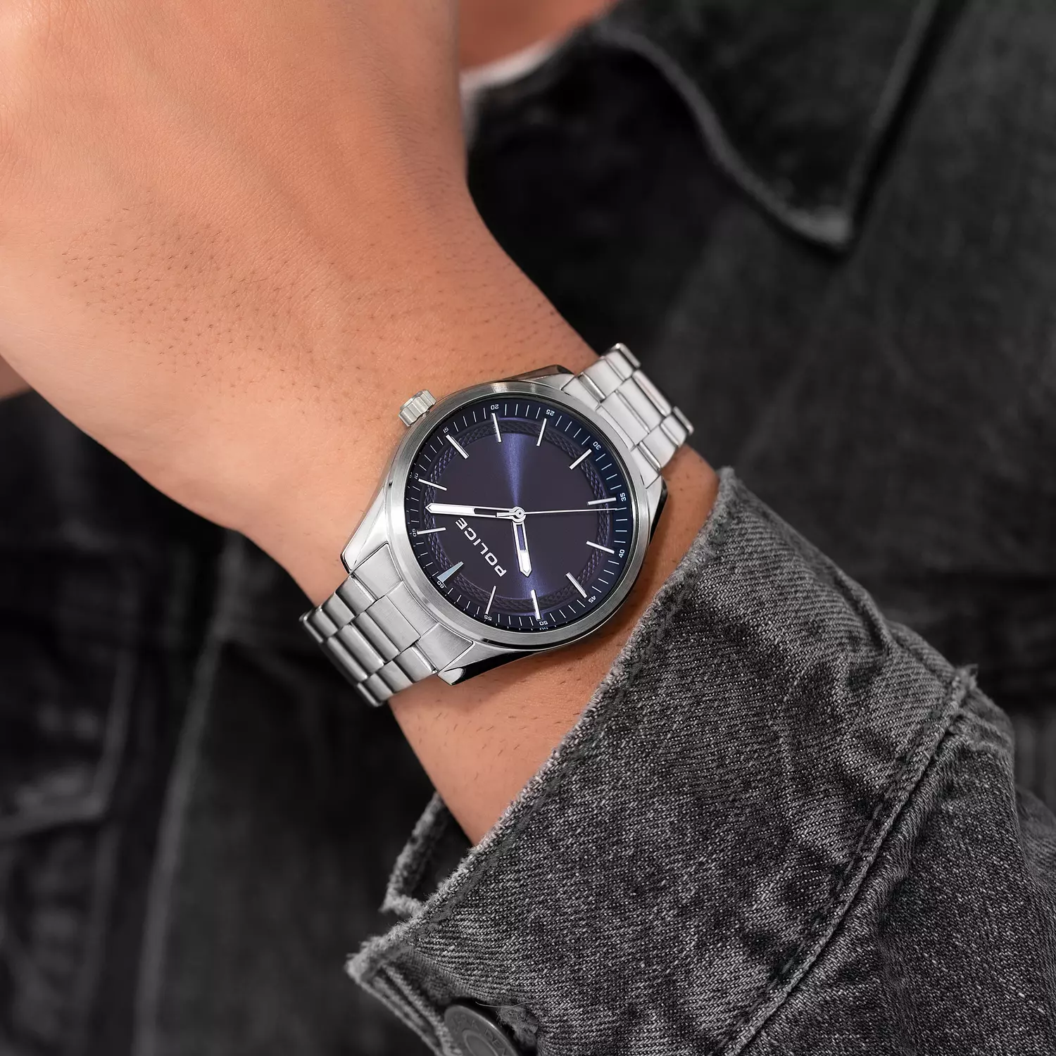 Police Grille Silver Stainless Steel Watch For Men 48.5MM - 5 ATM - PEWJG0018203 4