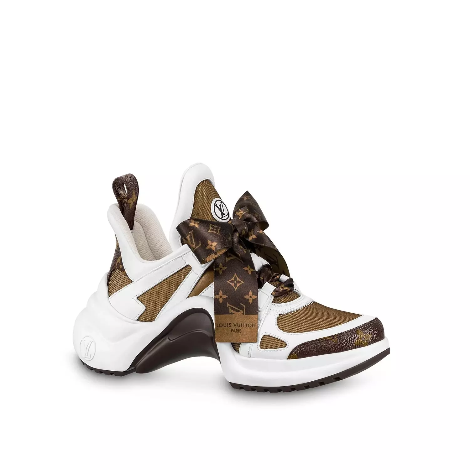 Louis Vuitto Brown Canvas Mesh Archlight white 3