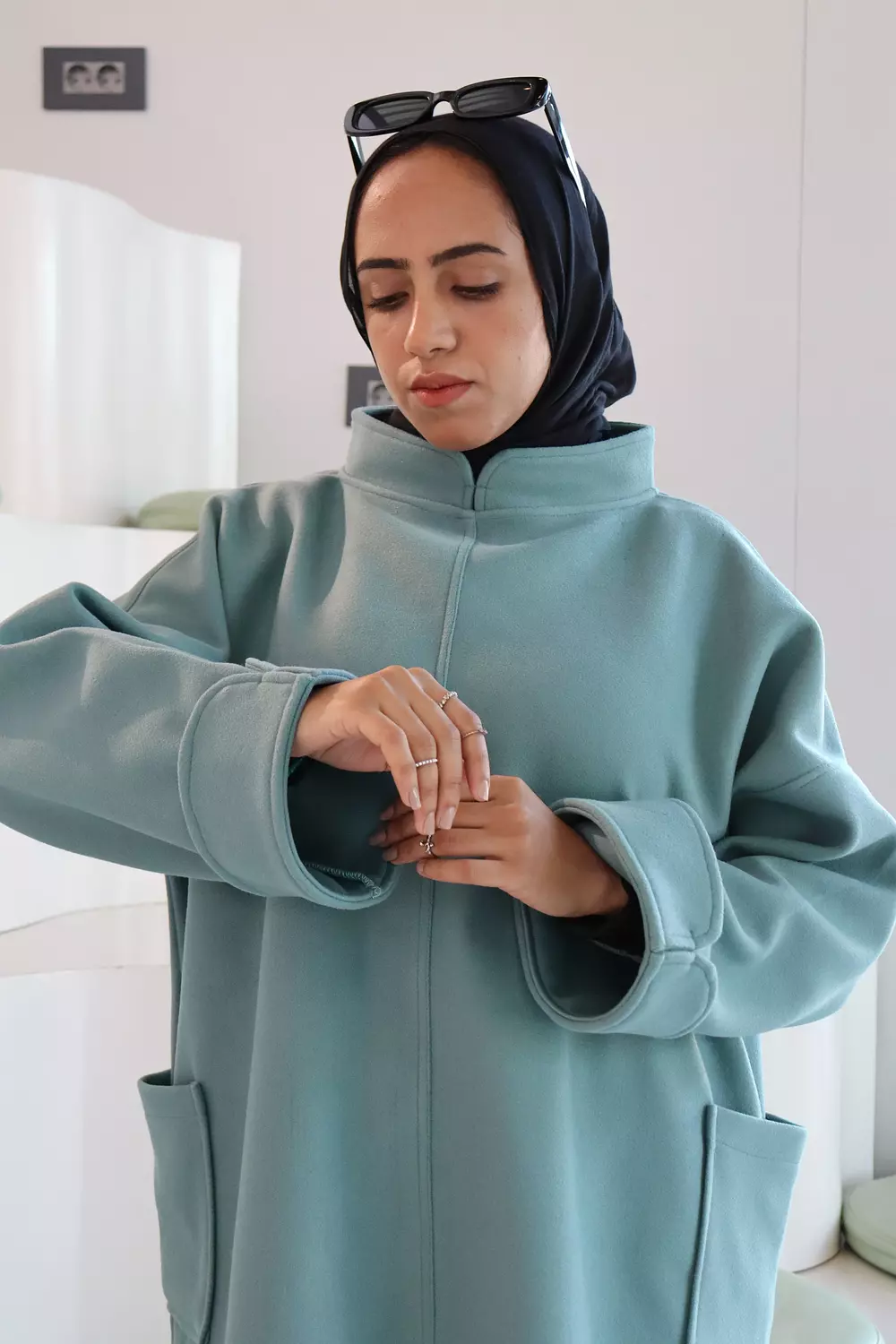 Aqua Long Wool Tunic 3