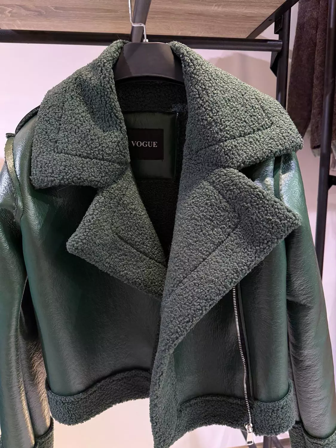 Wide Collar Faux Fur Jacket 11