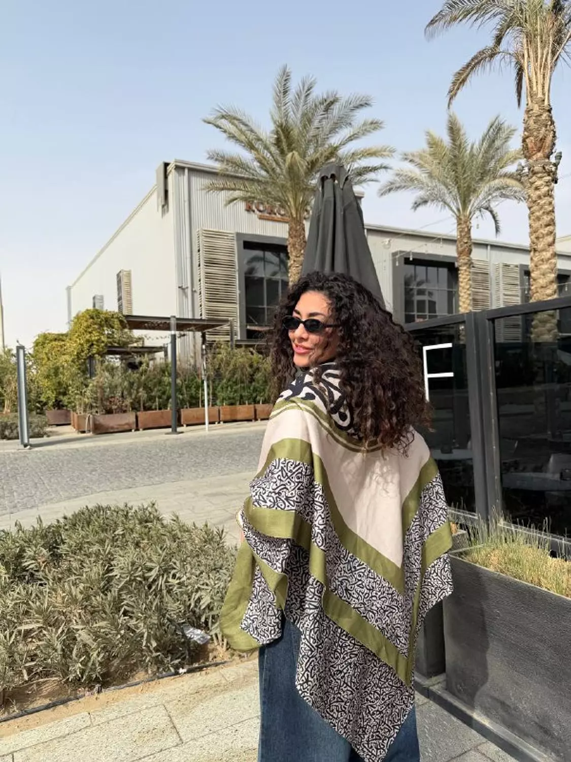 Olive*Gray*Black Double Face Scarf 2