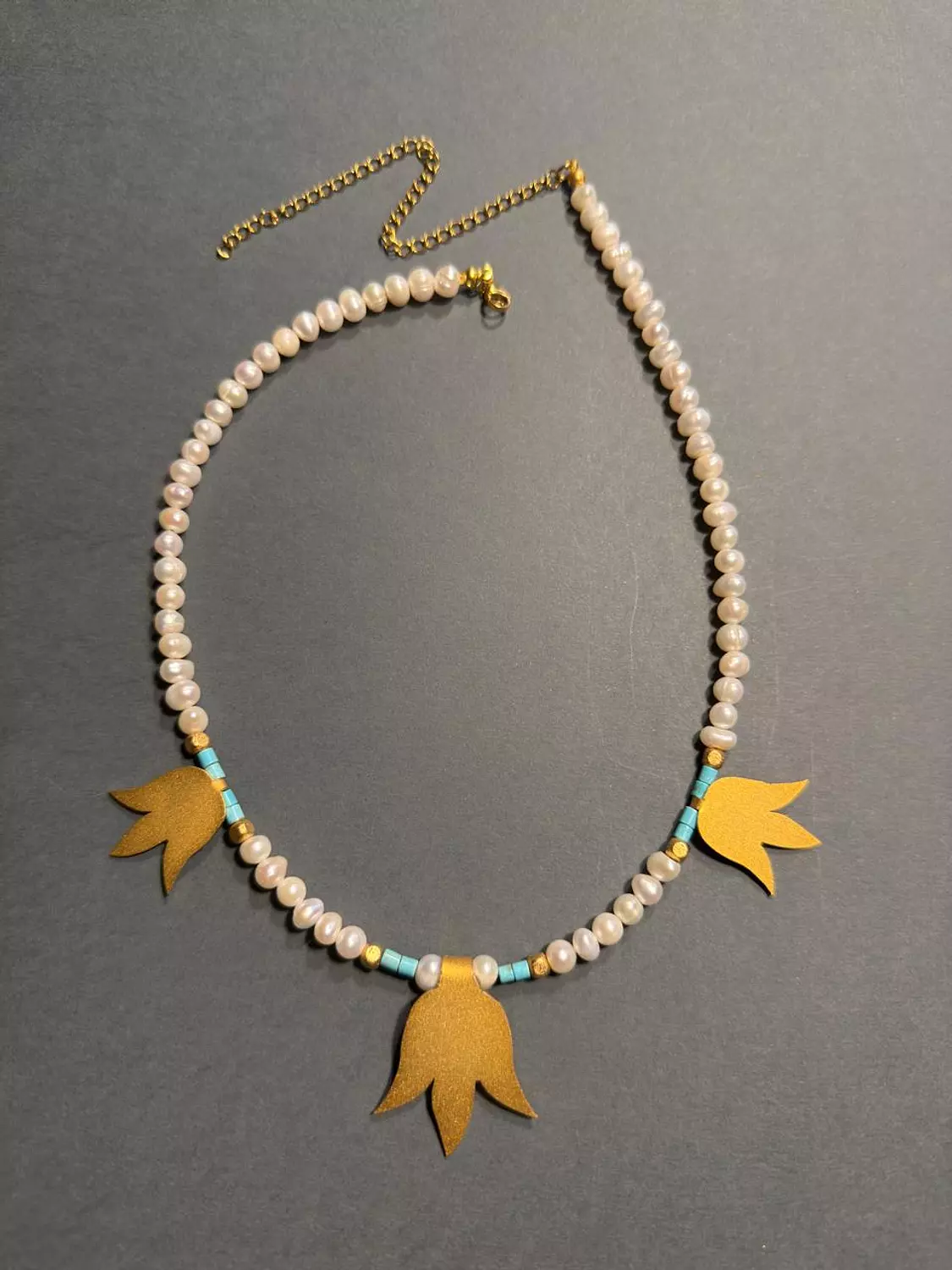 Pearl lotus necklace 3