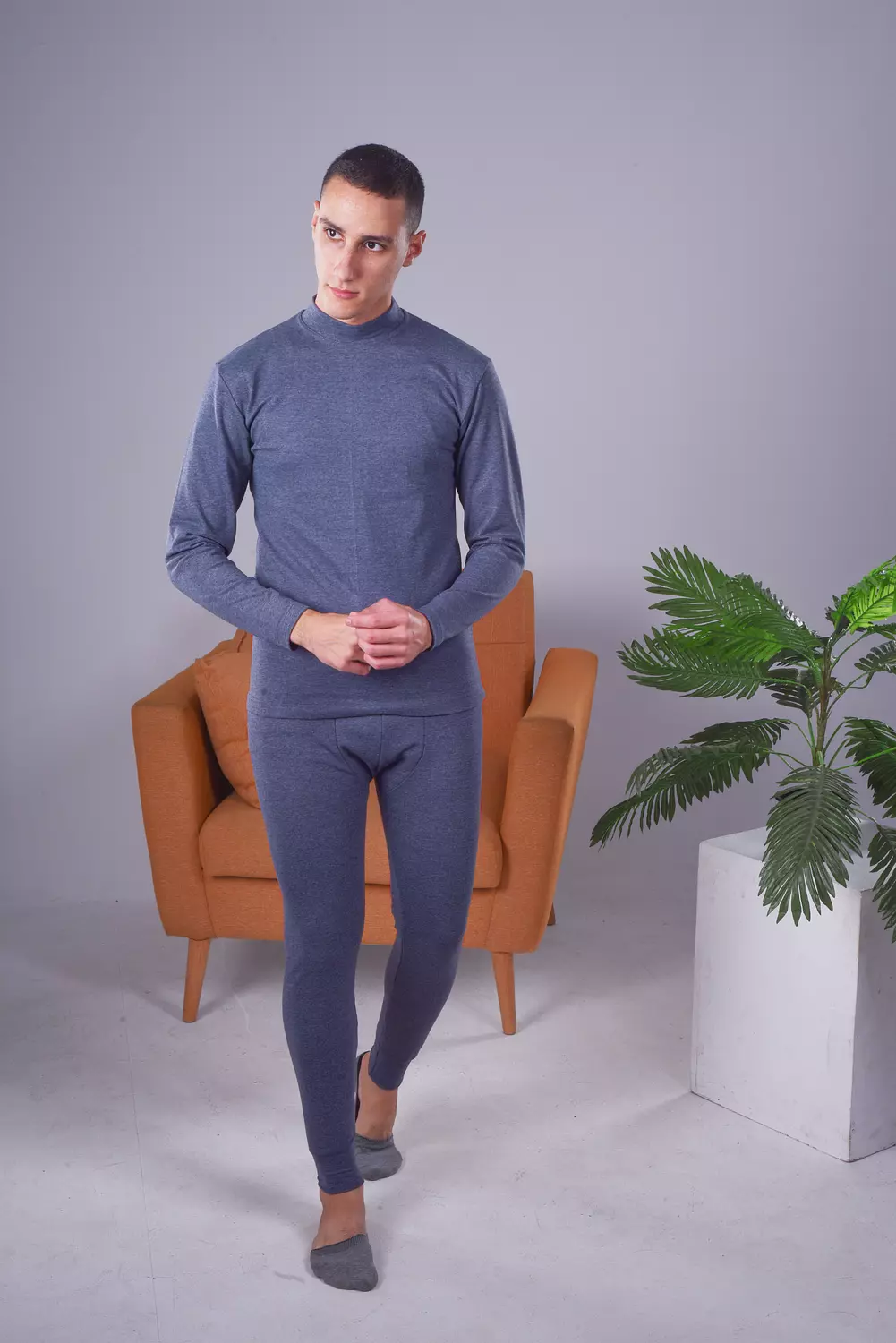Men Half Neck Thermal Set 7