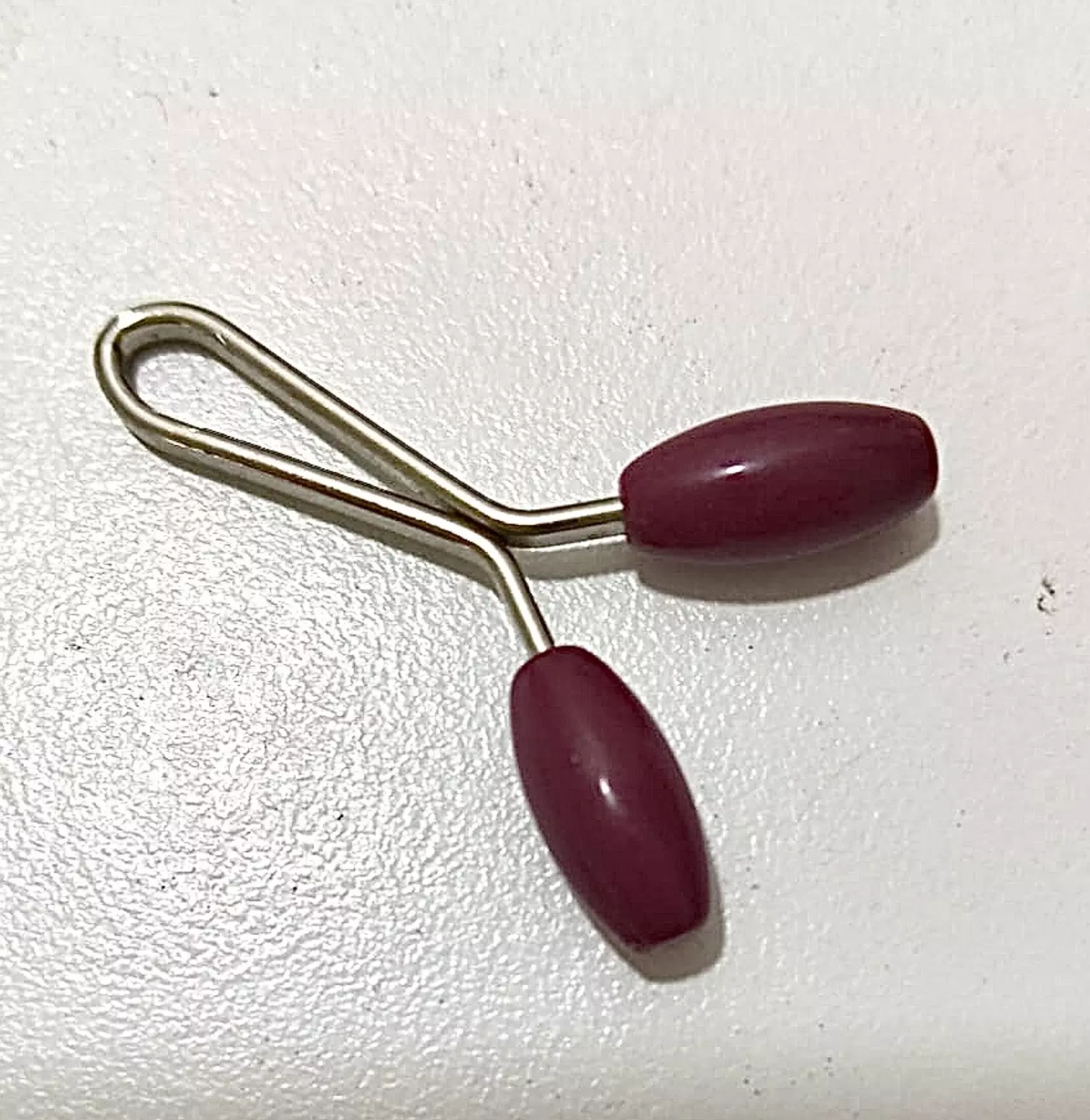 Thin Oval Pin - Dark Purple  image