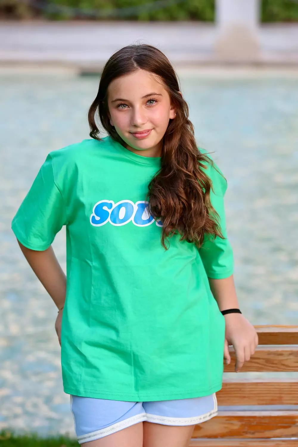 SOUTH Unisex Original South printed emerald green cotton T-shirt hover image