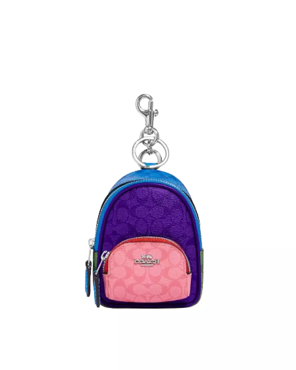 Coach Mini Court Backpack Bag Charm In Signature Canvas 5