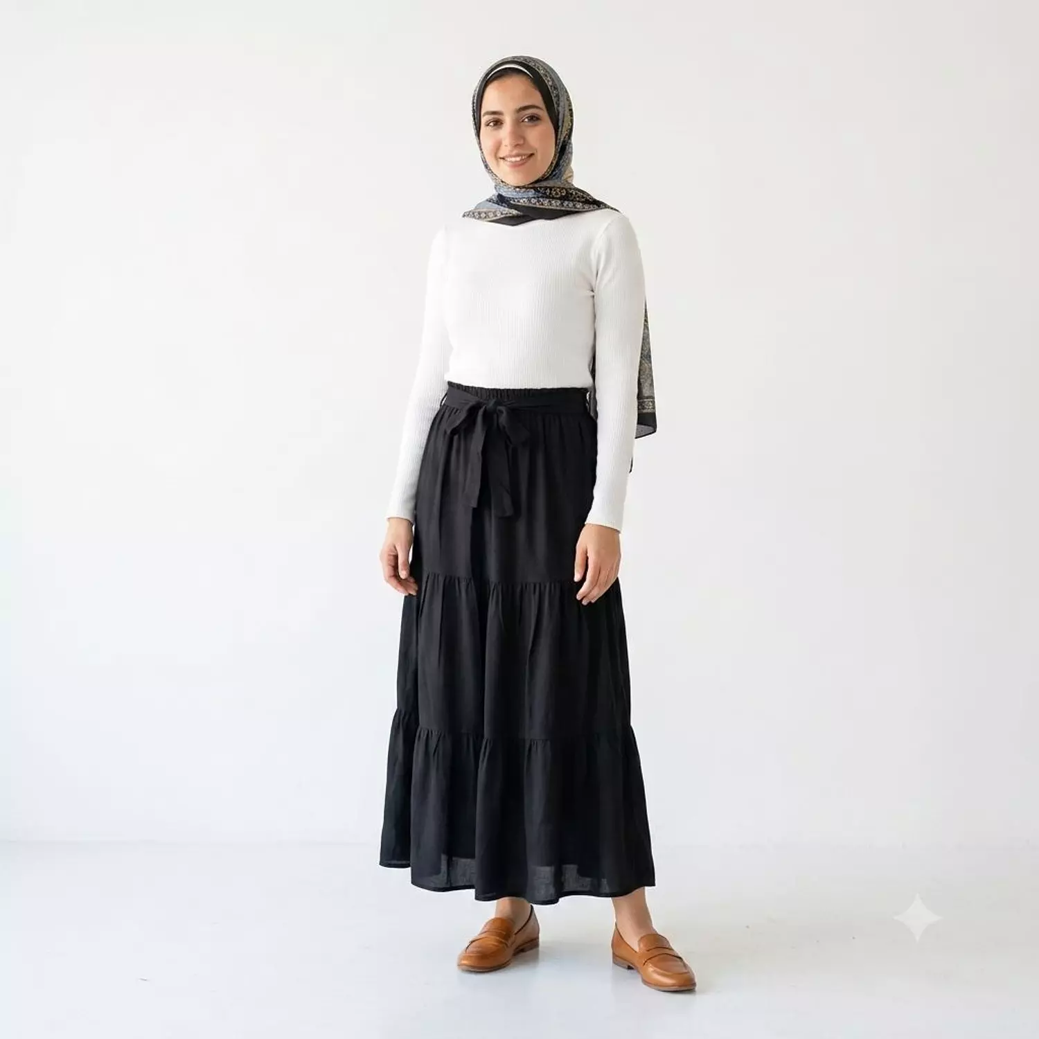 Tiered Modest Maxi Skirt 13