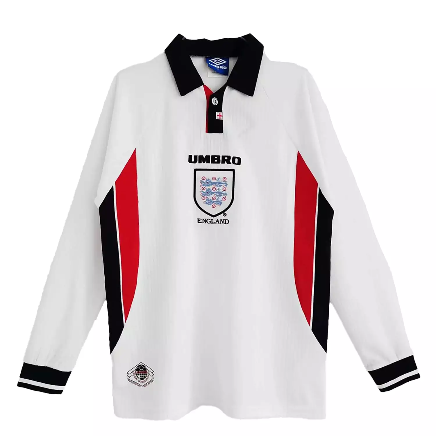 Foot Collectors Camiseta local de Inglaterra 1998 Beckham manga larga