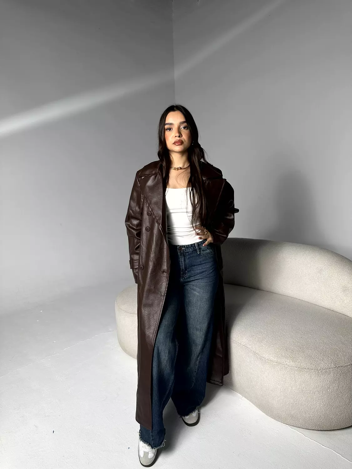 Leather Trench Coat 1