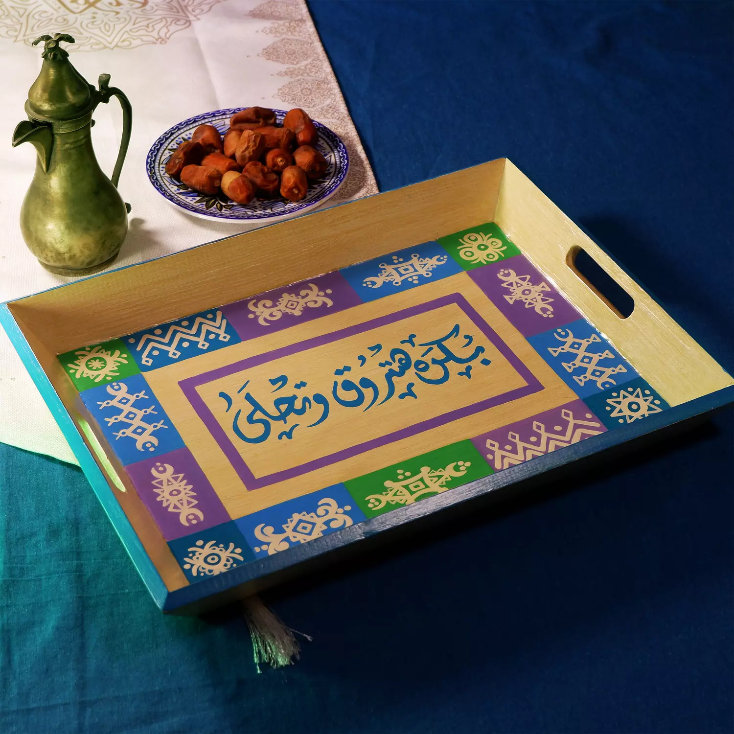 Tray Medium Snow- blue