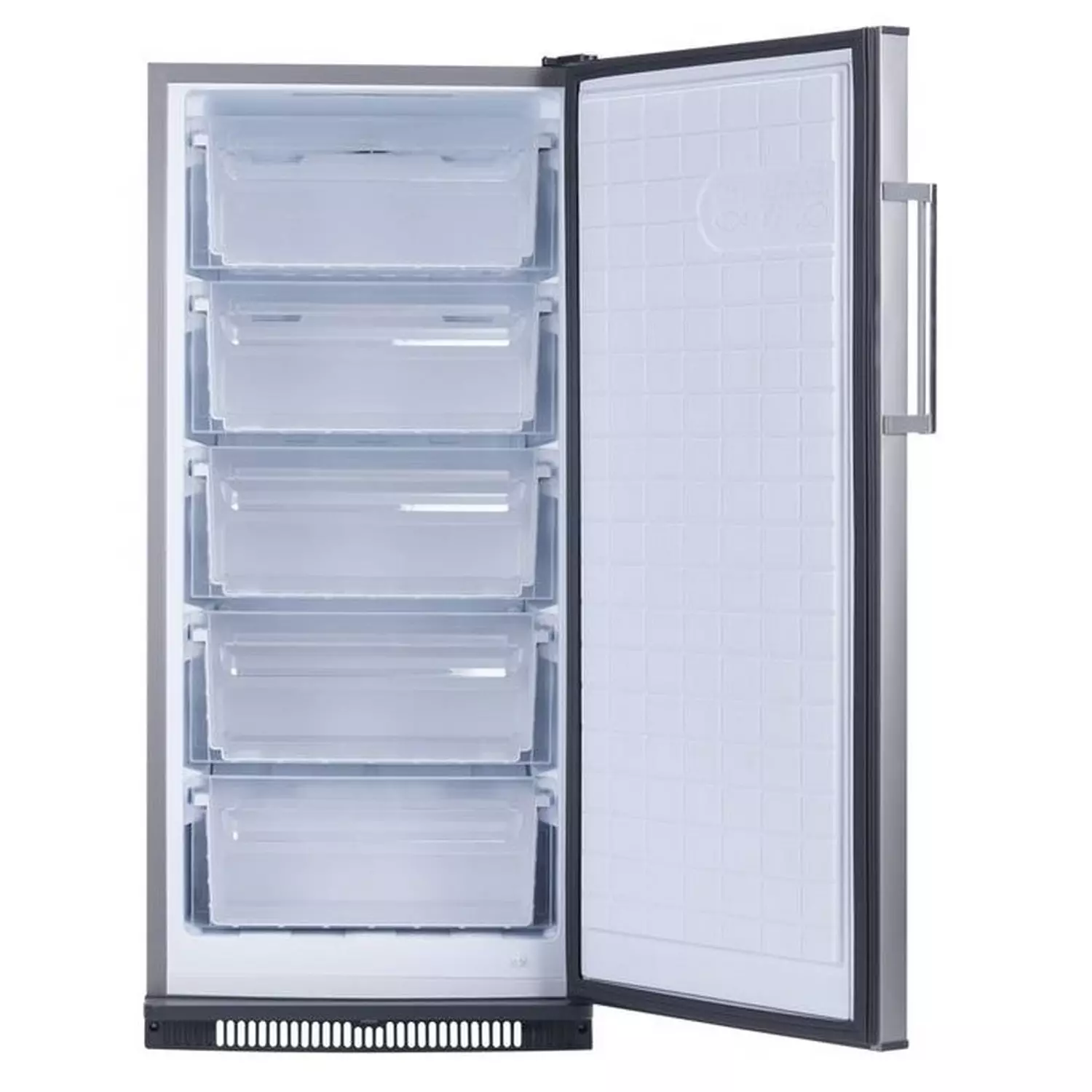 Bassab Upright Freezer, 5 Drawers, 240 Liters, LG Compressor, Silver - NVF240-SL 1