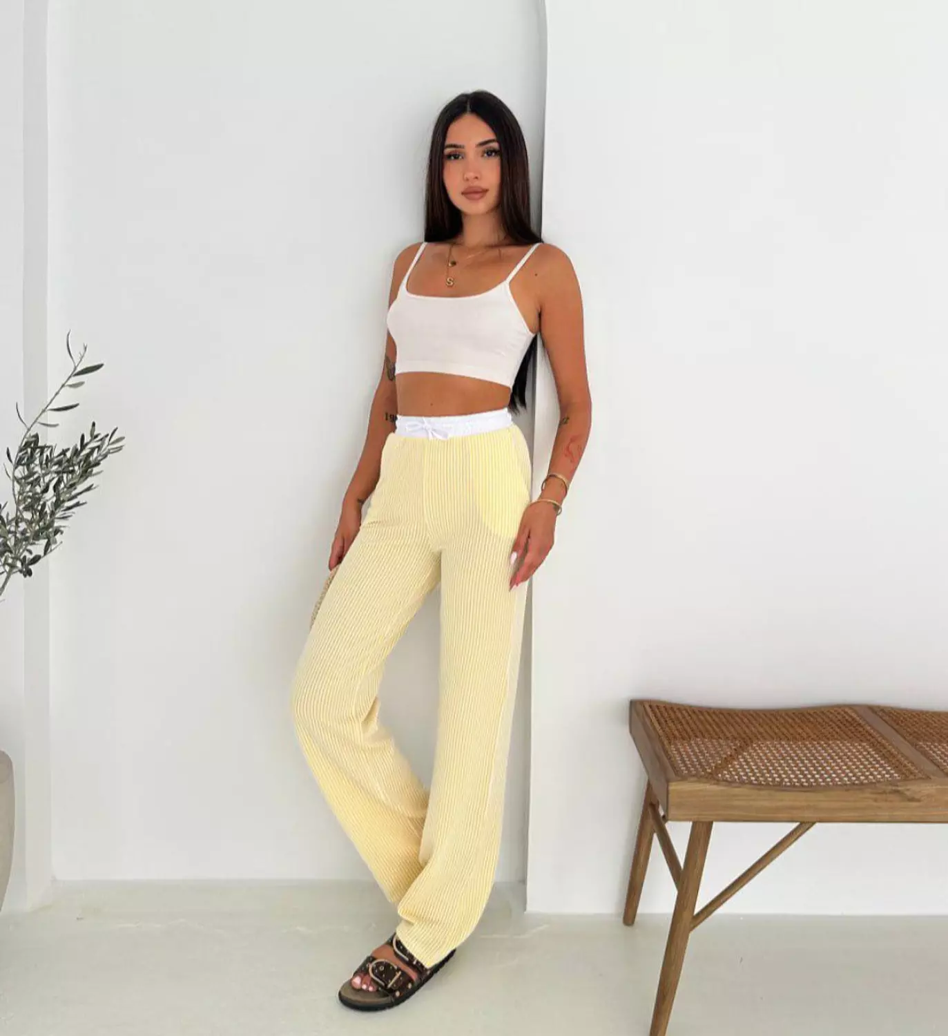 Yellow Stripped Pants image
