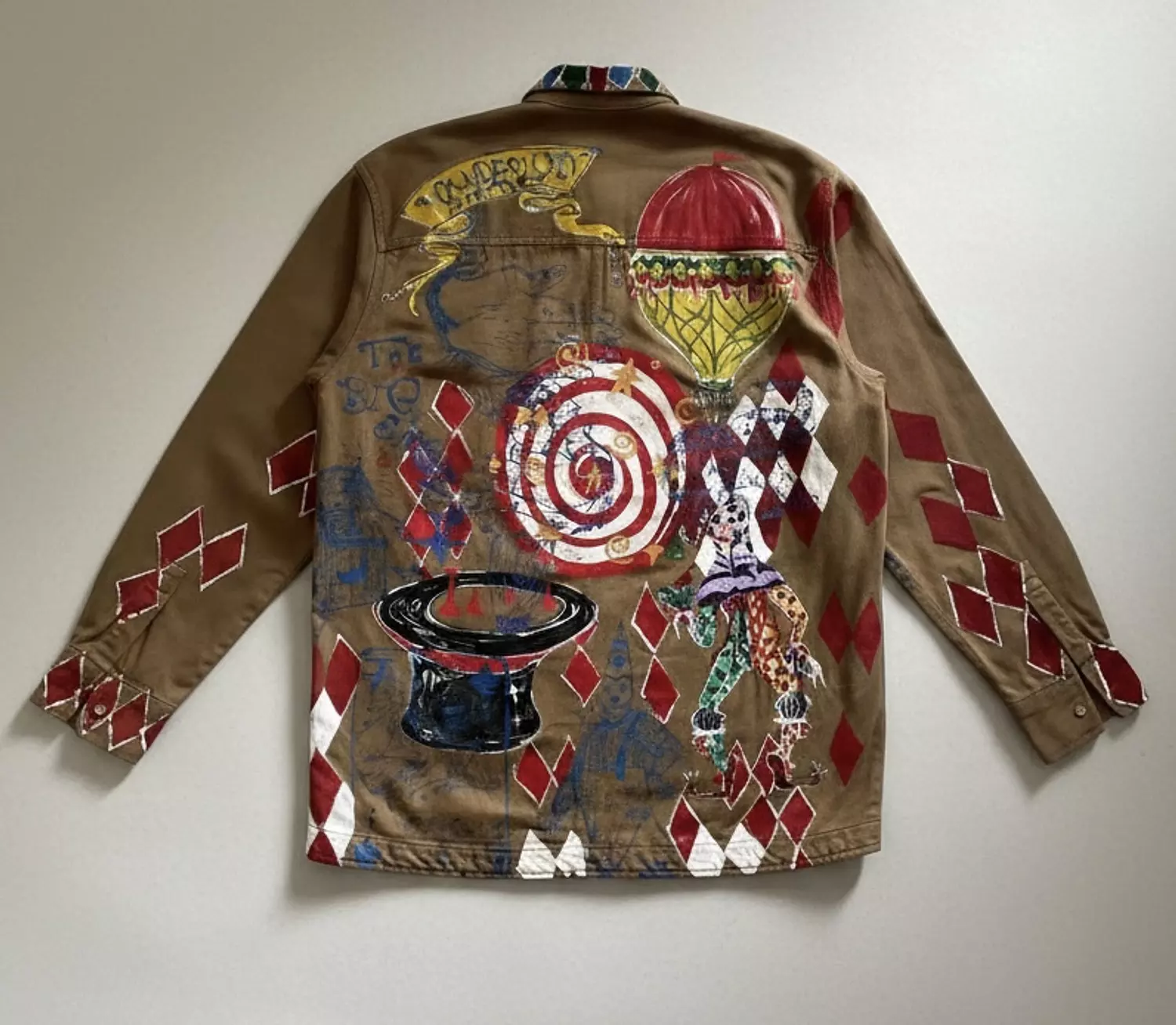 “The freak show-vintage circus “ hand-painted unisex jacket  1