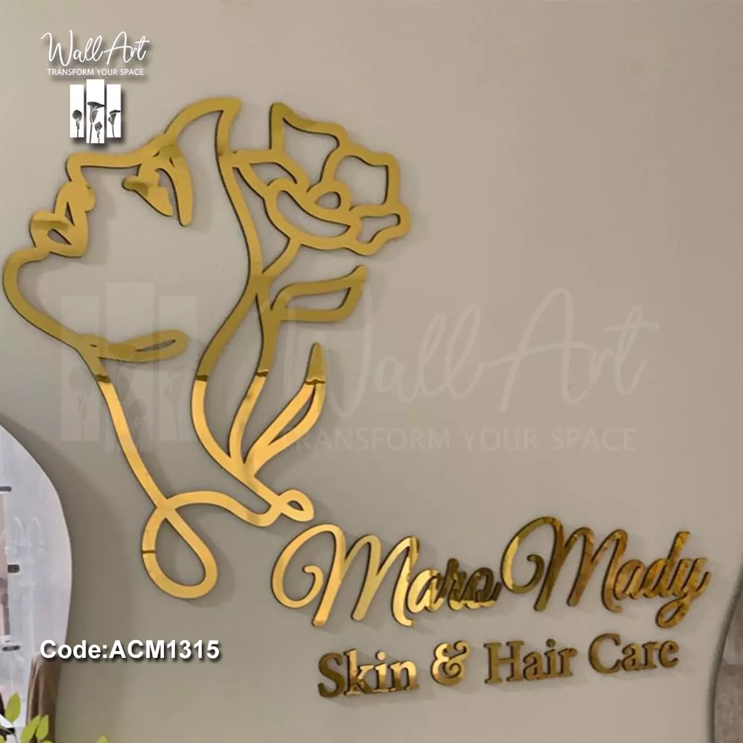 ACM1315- Golden Acrylic Logo   2