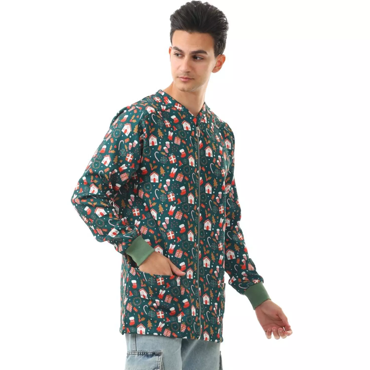 Green Christmas Lab Coat 2