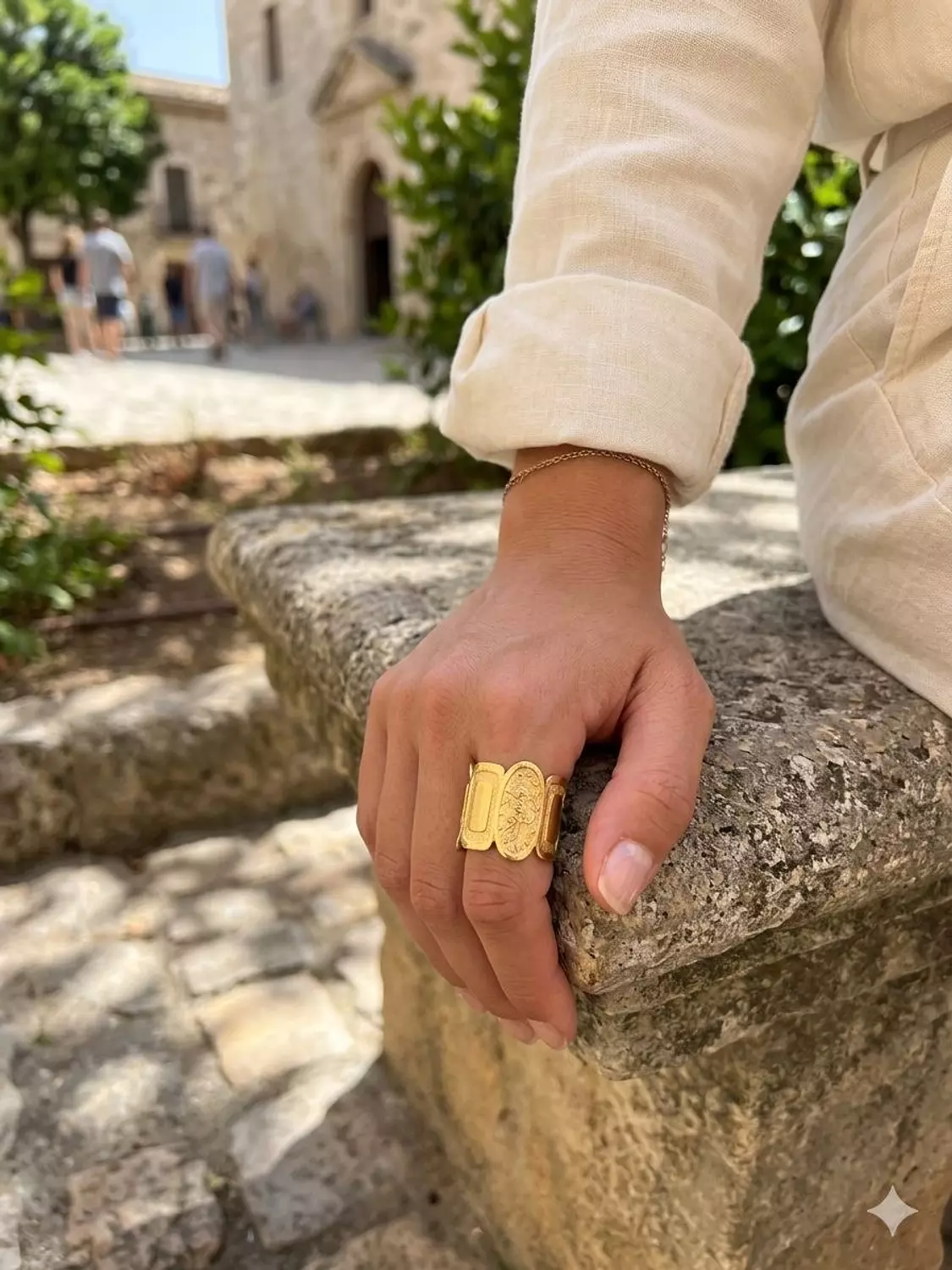 Artisanal gold plated rings image