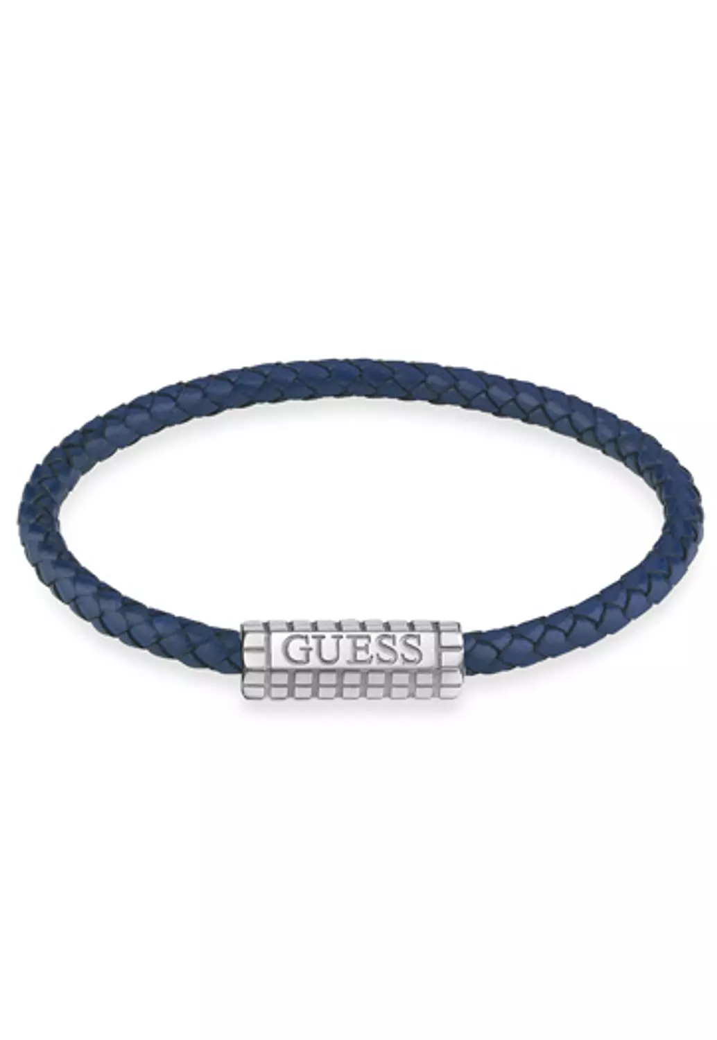 GUESS JEWELRY JUMB02141JWSTJBL BRACELET FOR MEN - BLUE LEATHER