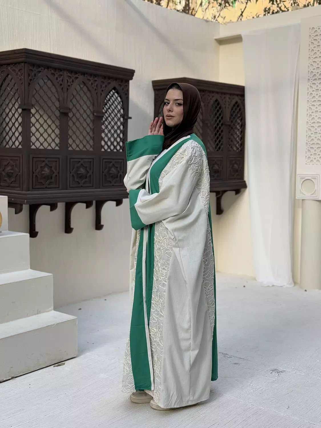 Green Joubert Striped Kaftan 5