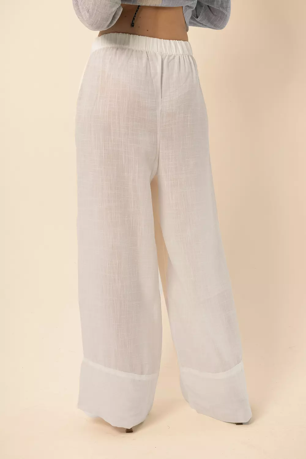 Wide-Leg Pants - White 4
