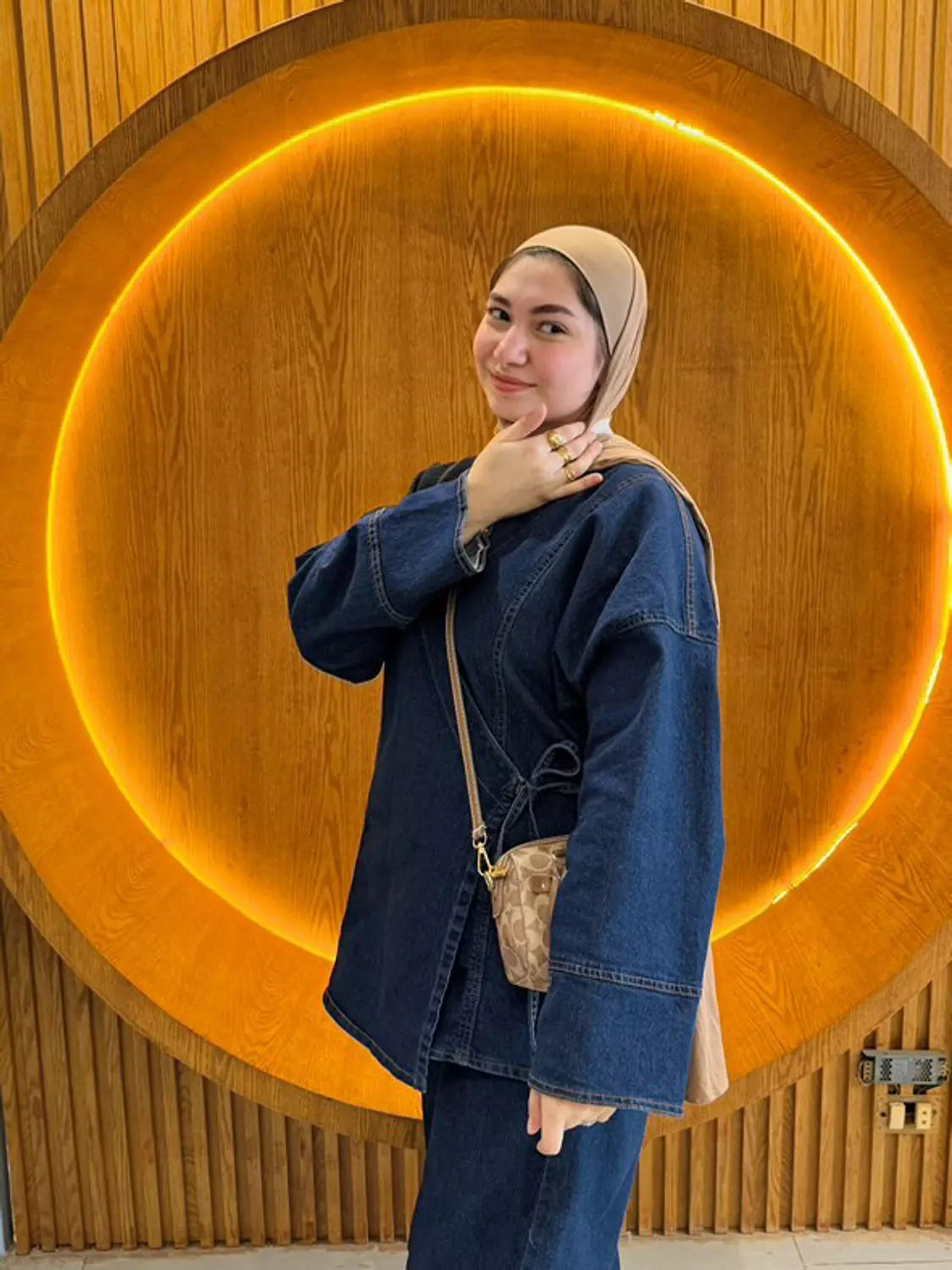 wrap denim suit 2
