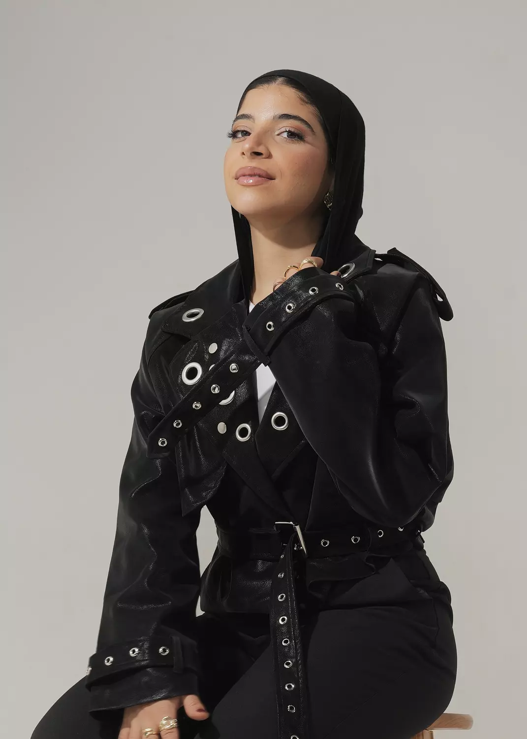 Noir Belted Jacket 2