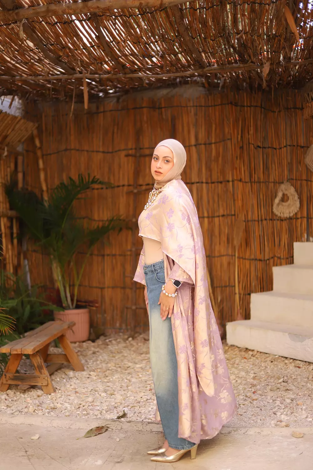 Lavander & gold Jacquard    6