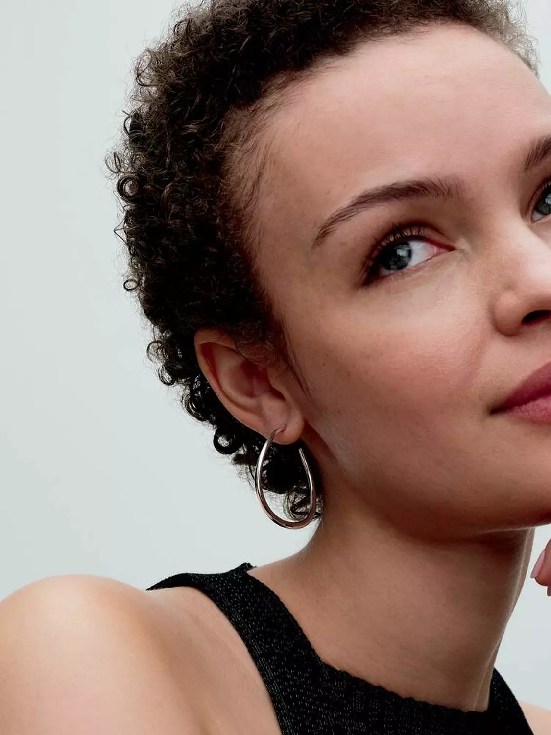 Organically Shaped 42 mm Open Hoop Earrings 3