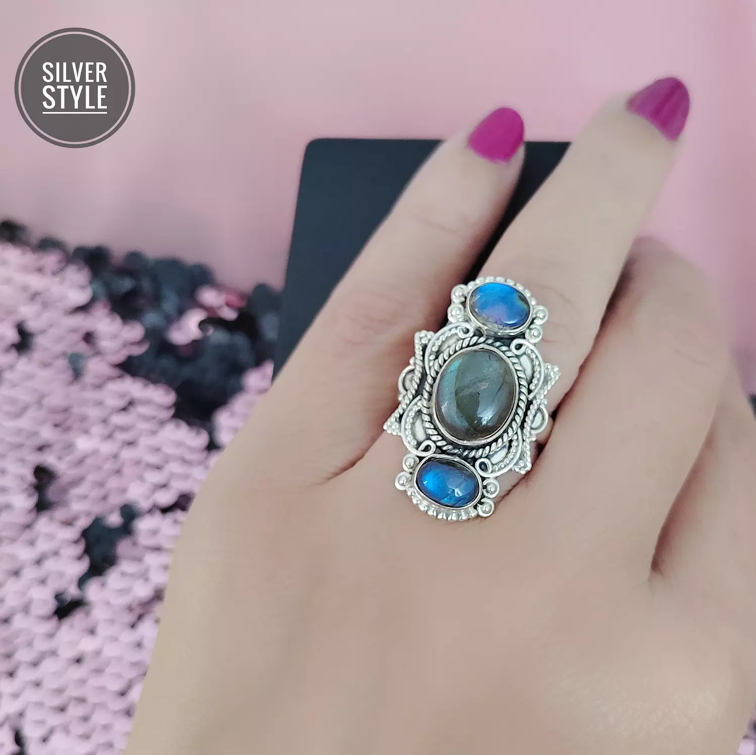 Labradorite stones Ring  1