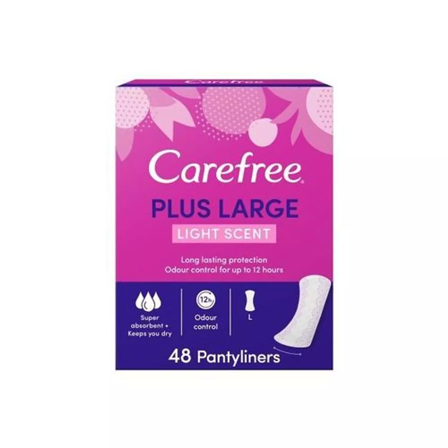 CAREFREE PLUS LARGE LIGHT SCENT 48 LINERS image