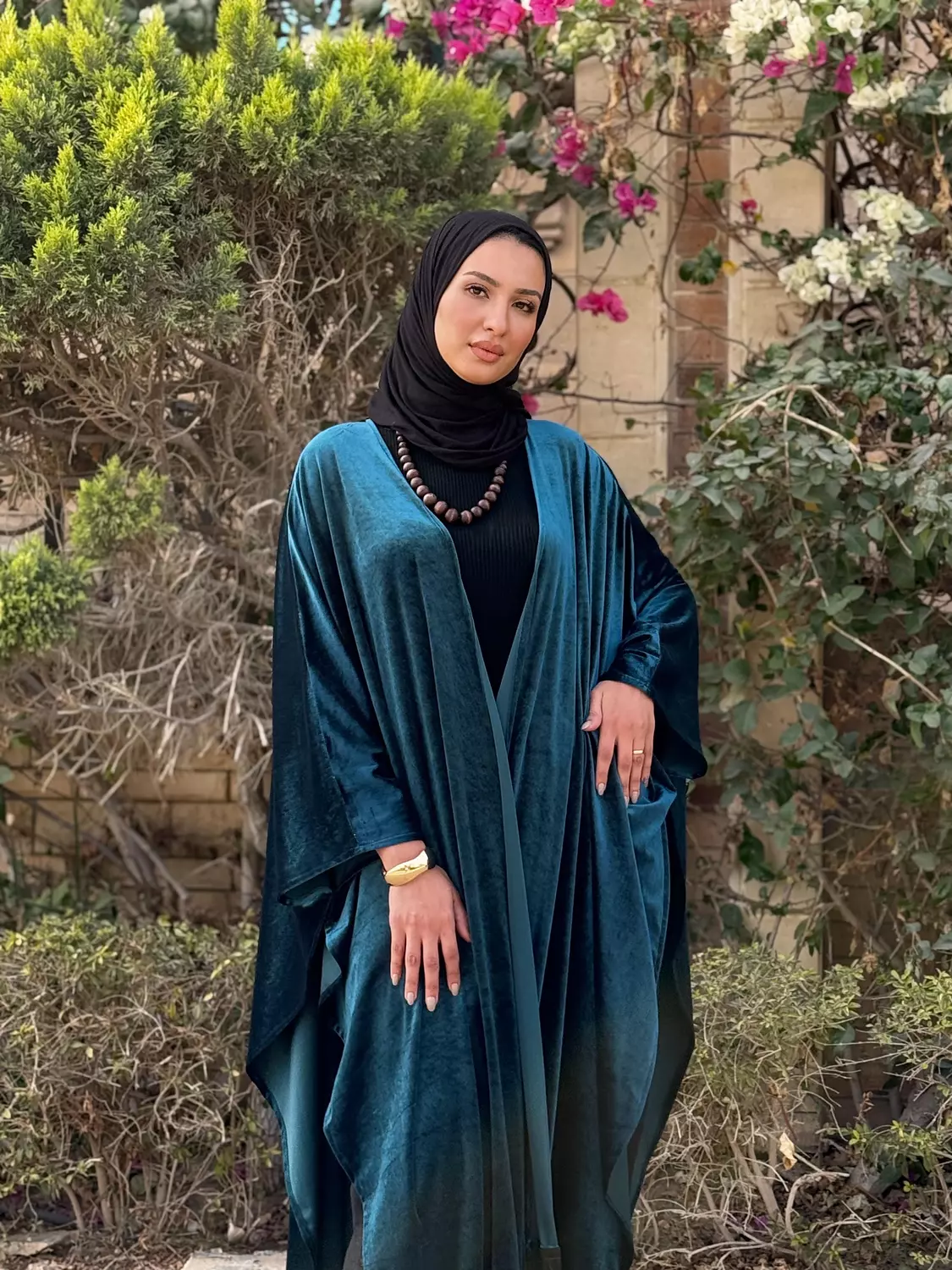 Halima Dark Green kaftan   image
