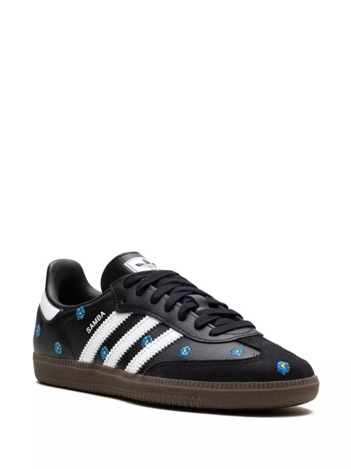 Adidas Samba OG Womens Sneaker, Blue Floral Black 2